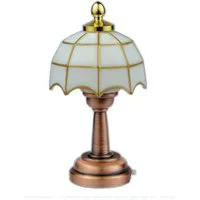 3V LED White Tiffany Table Lamp for 12th Scale Dolls House