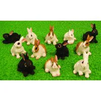 Miniature 12 Assorted Rabbits for 12th Scale Dolls House