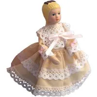 Girl in Pink Dress for 12th Scale Dolls House