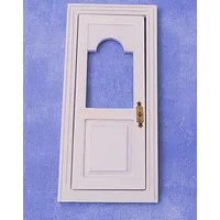 White Window Front Door for 12th Scale Dolls House