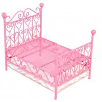 Pink Child's Bed for 12th Scale Dolls House