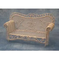 White Metal Garden Bench for 12th Scale Dolls House