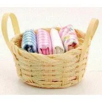 Basket Of Linen for 12th Scale Dolls House