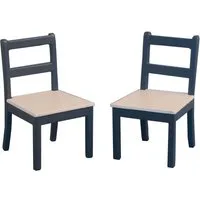 Shaker Style Chairs Blue Pine Pack of 2 for 12th Scale Dolls House