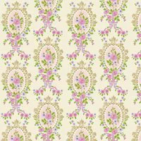 Cream Victorian Cameo Wallpaper 430 x 600mm for 12th Scale Dolls House