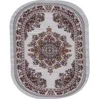 Cream Large Oval Carpet for 12th Scale Dolls House