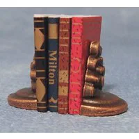 Set of Books and Bookends for 12th Scale Dolls House