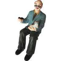 Resin Sitting Grandfather with Cat for 12th Scale Dolls House