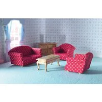 Sitting Room Set (5 Pcs) for 12th Scale Dolls House