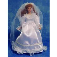 Porcelain Bride for 12th Scale Dolls House