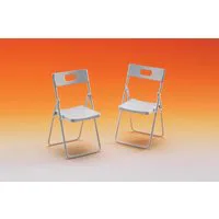 White Folding Chairs x 2 for 12th Scale Dolls House