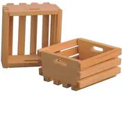 2 x Wooden Crates for 12th Scale Dolls House