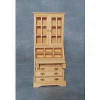 Bare Wood Bookcase Bureau for 12th Scale Dolls House