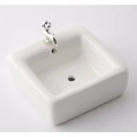 Square White Sink with Chrome Tap for 12th Scale Dolls House