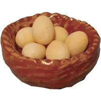 Basket With Eggs for 12th Scale Dolls House