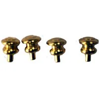 Small Round Door Knobs x 4 for 12th Scale Dolls House