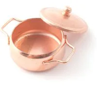 Large Copper Cooking Pot for 12th Scale Dolls House