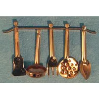 Copper Kitchen Utensils for 12th Scale Dolls House