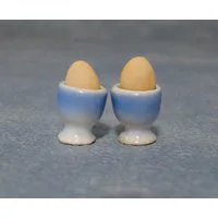 Egg Cup & Eggs for 12th Scale Dolls House