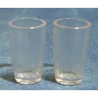 Glass Tumblers x 2 for 12th Scale Dolls House