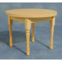 Bare Wood Round Table for 12th Scale Dolls House