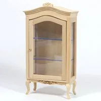 Bare Wood Display Cabinet for 12th Scale Dolls House