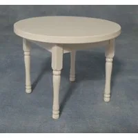 White Round Table for 12th Scale Dolls House