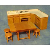 Pine Kitchen Set for 12th Scale Dolls House