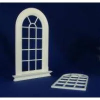 Georgian 16 Pane Window with Rounded Top for 1/12 Scale Dolls House