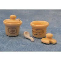 Jam Pots x 2 for 12th Scale Dolls House