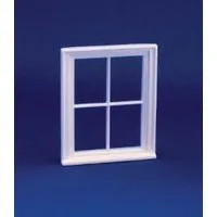 Victorian 4 Pane Window for 1/24th Scale Dolls House