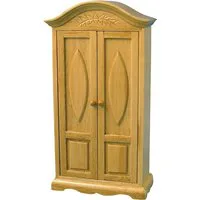 Pine Wardrobe for 12th Scale Dolls House