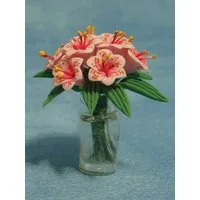 Lilies in Glass Vase for 12th Scale Dolls House