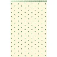 Green and Ivory Fleur de Lys Wallpaper for 12th Scale Dolls House