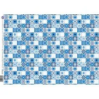 Embossed Blue Mediterranean Wall/ Floor Tiles Card for 12th Scale Dolls House