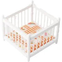 White Playpen for 12th Scale Dolls House