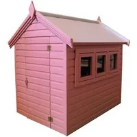 Painted Pink Garden Shed for 12th Scale Dolls House