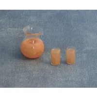 Grapefruit Juice in Jug plus 2 Glasses for 12th Scale Dolls House