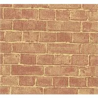 Natural Red Brick Wallpaper for 12th Scale Dolls House