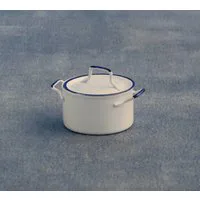 White Enamel Pot for 12th Scale Dolls House