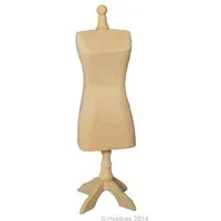 Bare Wood Dressmakers Dummy for 12th Scale Dolls House