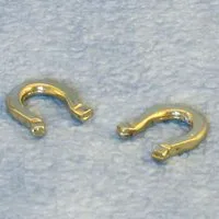 2 x Brass Horse Shoes for 12th Scale Dolls House