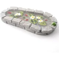 Grey Stone Pond for 12th Scale Dolls House