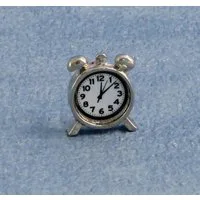 Silver Alarm Clock for 12th Scale Dolls House