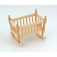 Bare Wood Crib for 12th Scale Dolls House