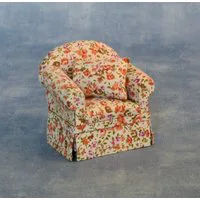 Floral Armchair for 12th Scale Dolls House