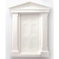 Large Georgian White Plstic Door for 12th Scale Dolls House