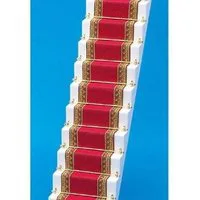 Red and Gold Edged Stair Carpet for 12th Scale Dolls House