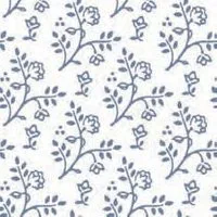 Julia Blue on White Wallpaper for 12th Scale Dolls House