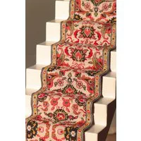 Red and Cream Stair Carpet for 12th Scale Dolls House